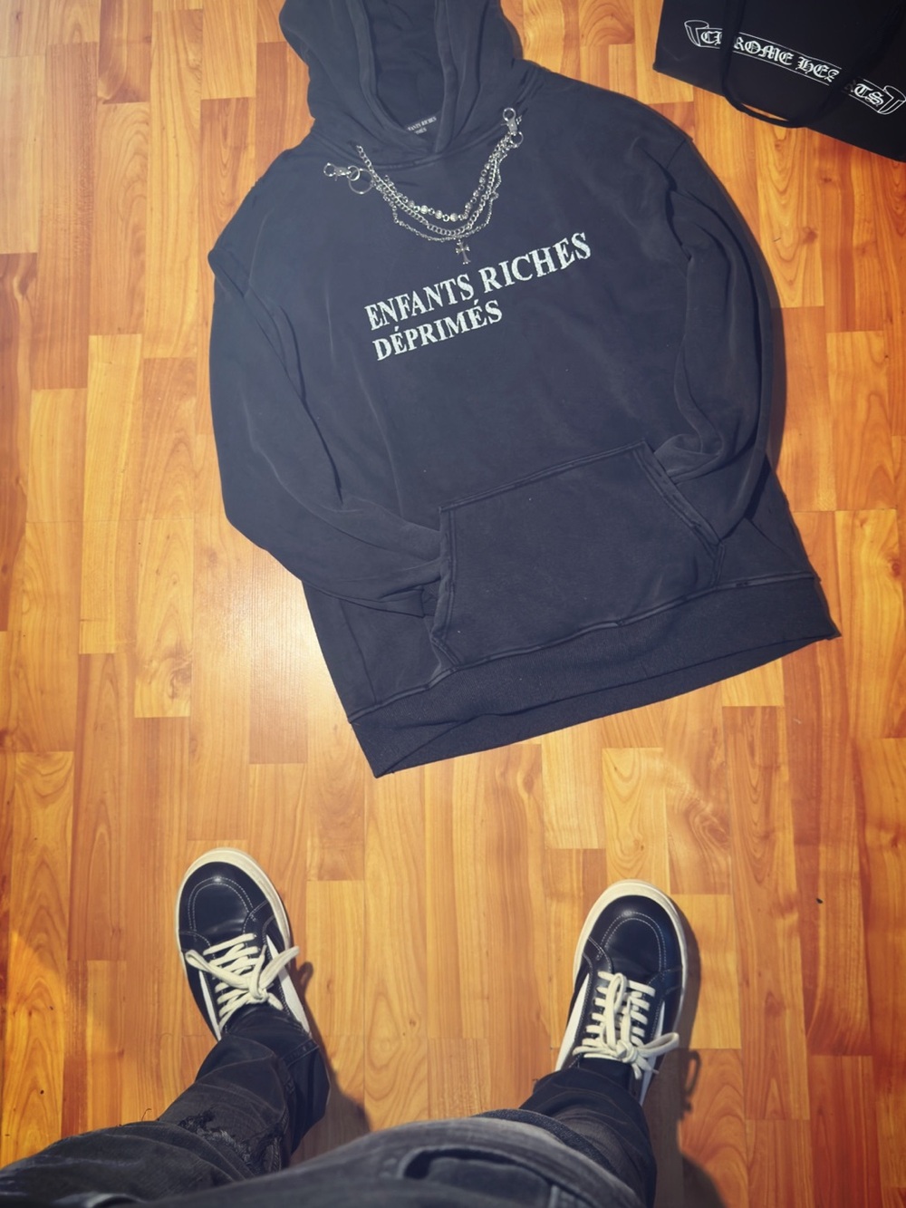 Enfants Riches Déprimés Black Logo Oversized Hoodie